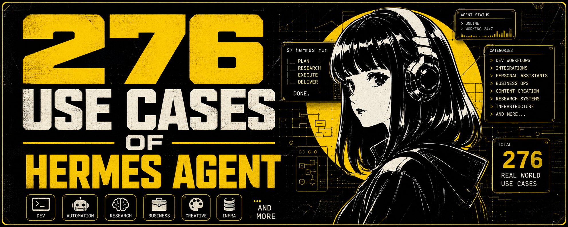 原帖封面:276 USE CASES OF HERMES AGENT
