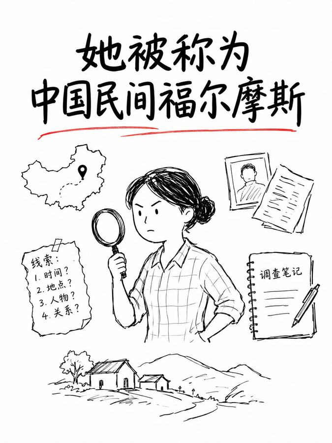 Cover of the original post: 她被称为中国民间福尔摩斯