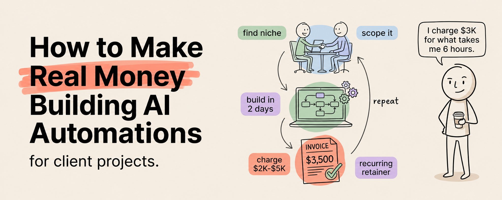 原帖封面:How to Make Real Money Building AI Automations