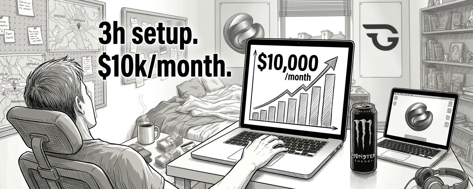 原帖封面:3h setup. $10k/month.