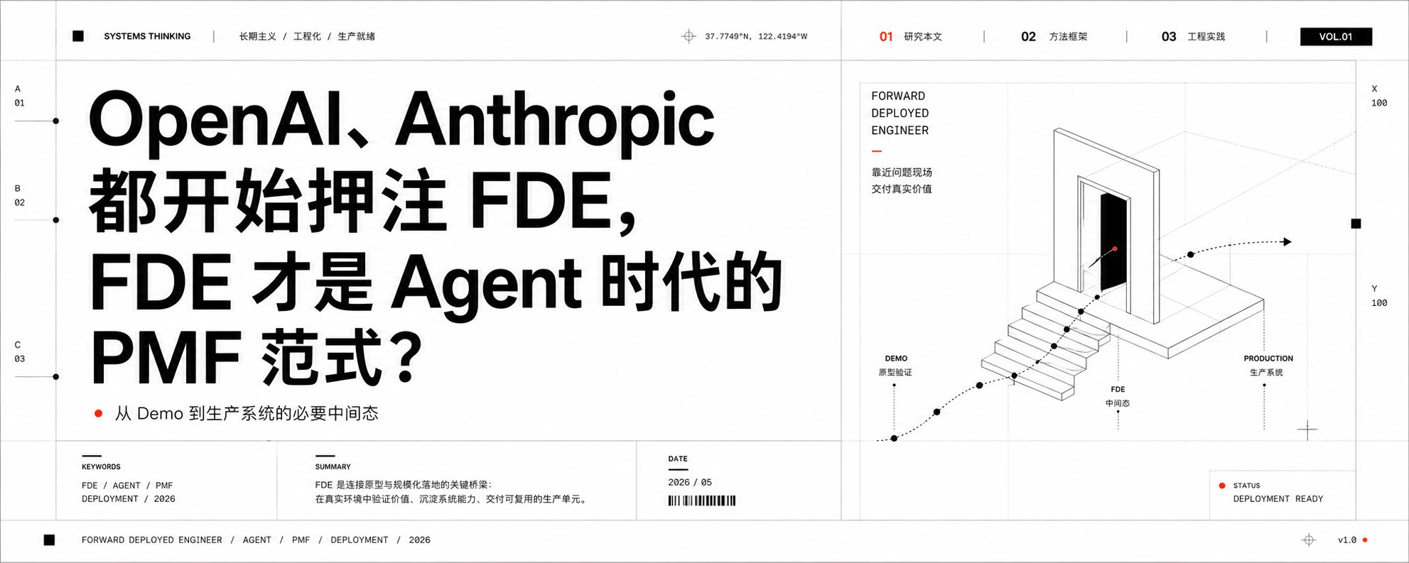 原帖封面:OpenAI、Anthropic 都开始押注 FDE,FDE 才是 Agent 时代的 PMF 范式?