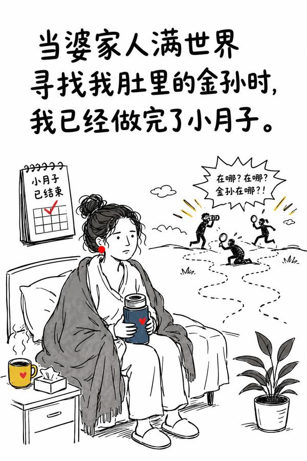Cover of the original post: 当婆家人满世界寻找我肚里的金孙时，我已经做完了小月子。